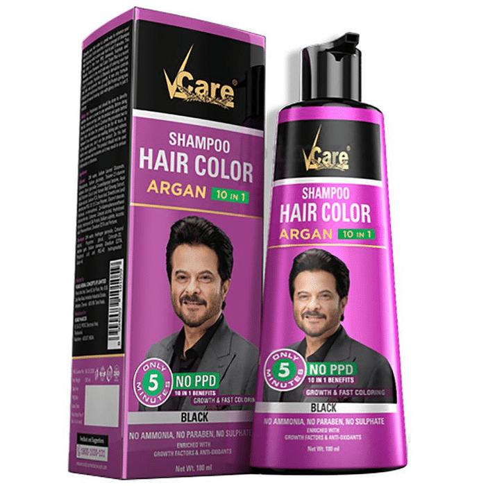 V Care Hair Color Argan Black Shampoo