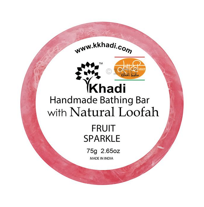 Khadi India Fruit Sparkle Natural Loofah Handmade Bathing Bar