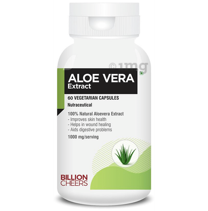 Billion Cheers Aloe Vera Extract Vegetarian Capsules