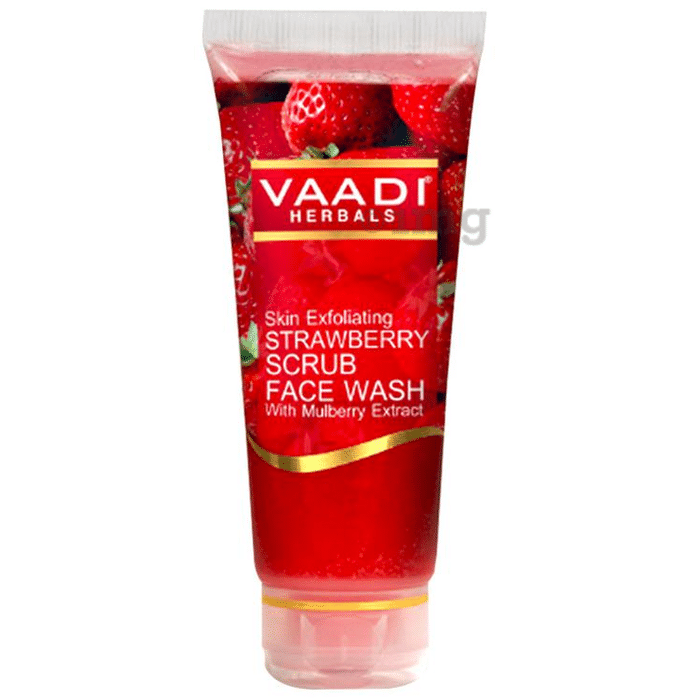 Vaadi Herbals Value Pack of Strawberry Scrub Face Wash With Mulberry Extract