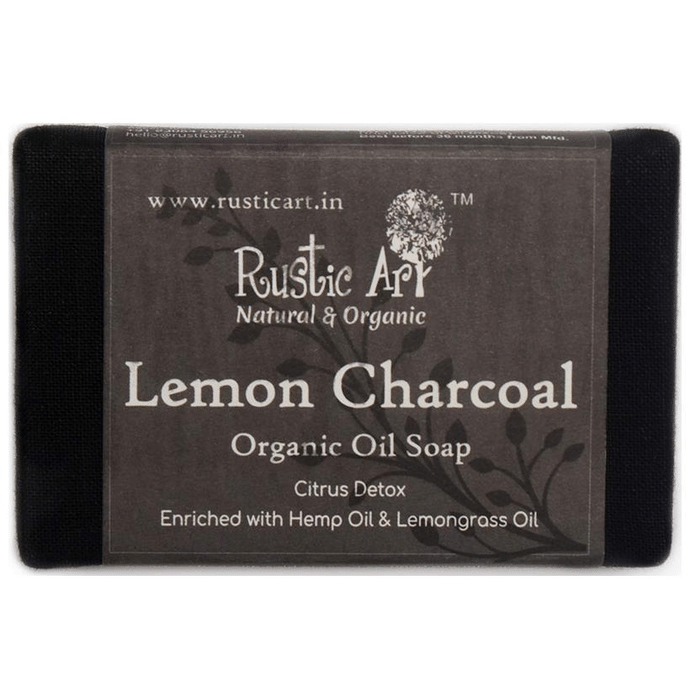 Rustic Art Lemon Charcoal Organic Oil Soap
