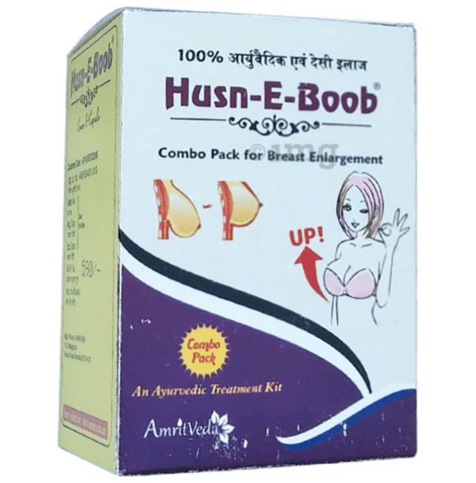 Amrit Veda Combo Pack of Husn-E-Boob 10 Capsule and Cream 30ml