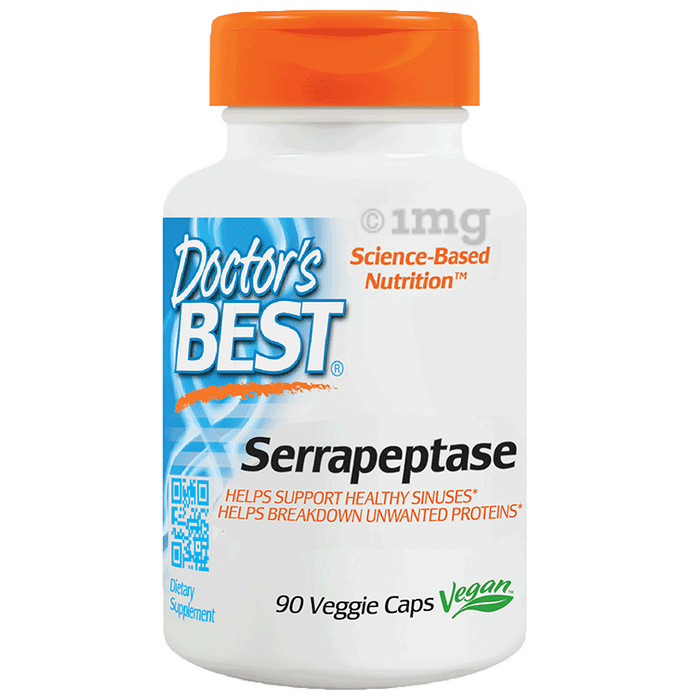 Doctor's Best Serrapeptase Veggie Capsule | For Breaking Down Unwanted Proteins & Healthy Sinuses