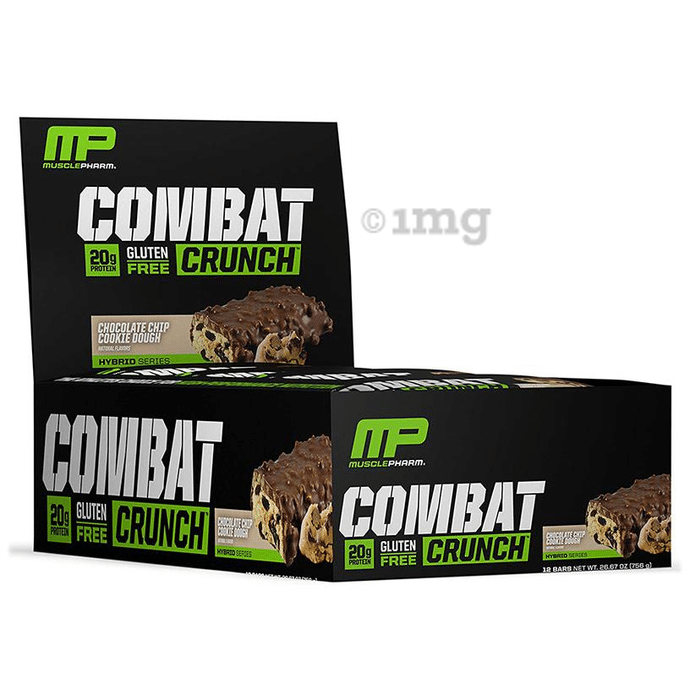 Muscle Pharm Combat Crunch Bars (63g Each) Chocolate Chip Cookie Dough