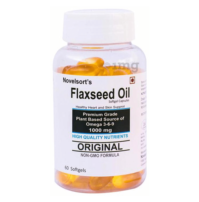 Novelsort's Flaxseed Oil 1000mg Softgel Capsules
