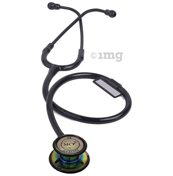 MCP Premium Quality Rainbow-Finish Chest-Piece Stethoscope Black