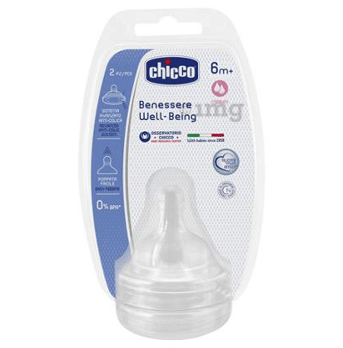 Chicco Wellbeing Silicone Food 6M+ Teat