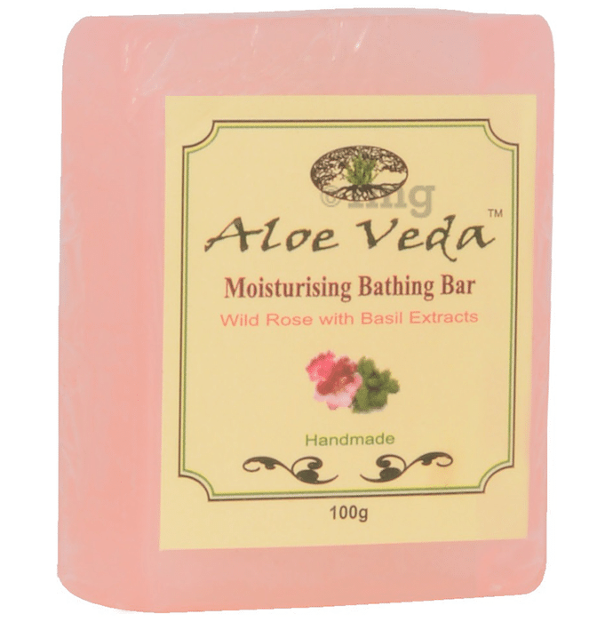 Aloe Veda Moisturising Bathing Bar Wild Rose with Basil Extracts