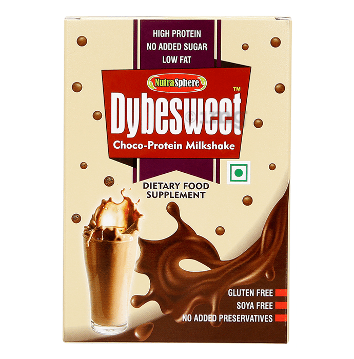 NutraSphere Dybesweet 200gm Milkshake Powder Choco Protein Low Fat High Protein
