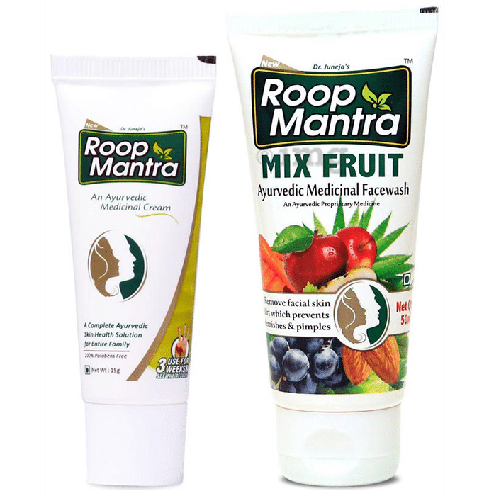 Roop Mantra  Combo Pack of Face Cream 15gm & Mix Fruit Face Wash 50ml