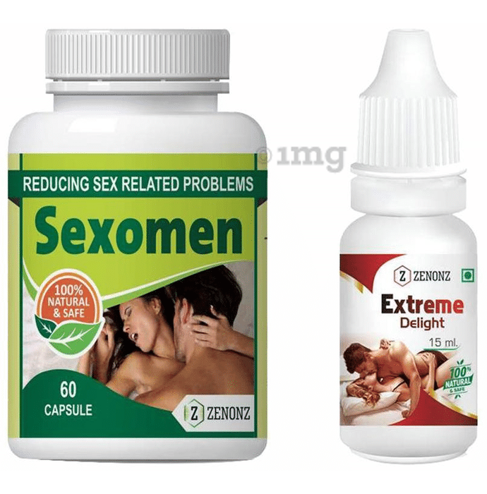 Zenonz Combo Pack of Sexomen 60 Capsules & Extreme Delight 15ml