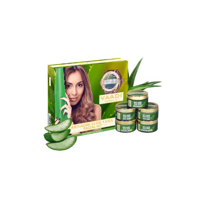 Vaadi Herbals Anti-Acne Aloe Vera Facial Kit with Green Tea Extract 270gm