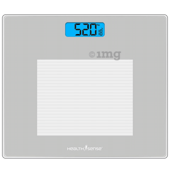 HealthSense PS 115 Dura-Glass Digital Personal Body Weighing Scale Grey