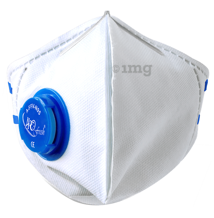 Brinton White A-FFV-N95 Airo Fresh Flat Fold Type Respirator Face Mask with Valve