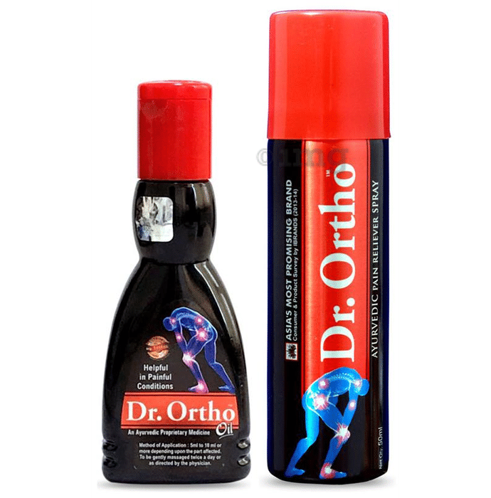 Dr Ortho Combo Pack of Pain Relief Oil 60ml & Spray 50ml