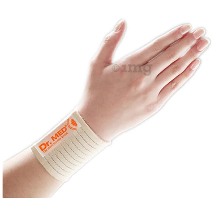 Dr MED Elastic Wrist Support with Adjustable Wrap DR-W008 Large Beige