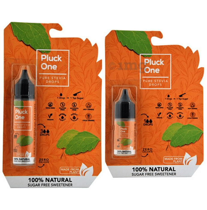Pluck One Combo Pack of Pure Stevia 15ml and 5ml Drops