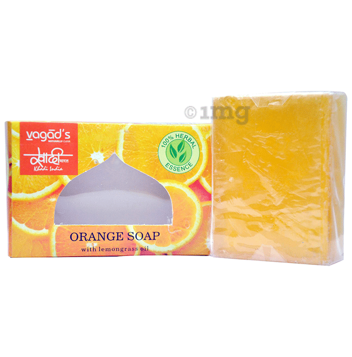 Vagad's Khadi Orange Soap with Lemongrass Oil