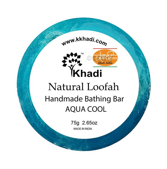 Khadi India Aqua Cool Natural Loofah Handmade Bathing Bar