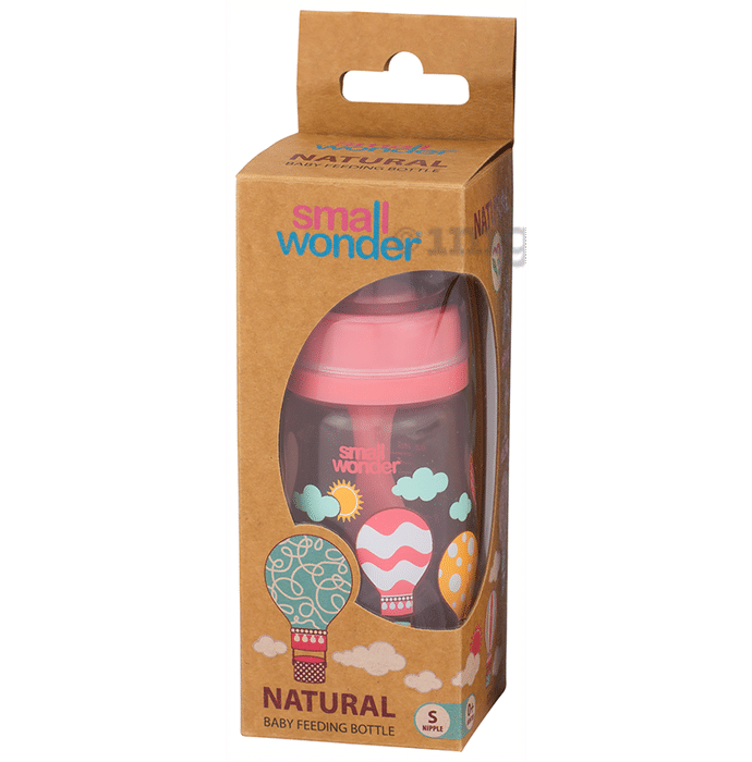 Small Wonder Natural Baby Feeding Bottle 125ml Small Pink