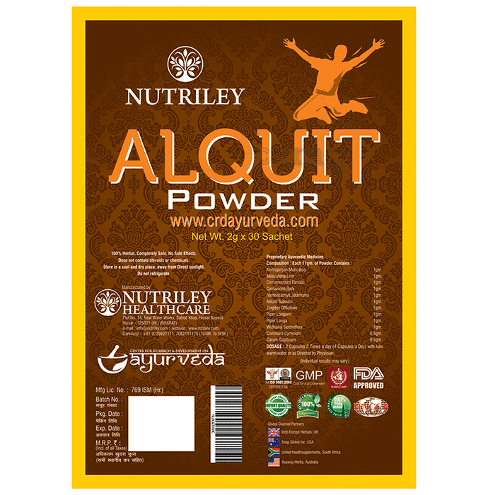 Nutriley CRD Ayurveda Alquit Alcohol Addiction Powder 2gm