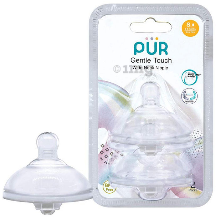 Pur Gentle Touch Wide Neck Nipple Small