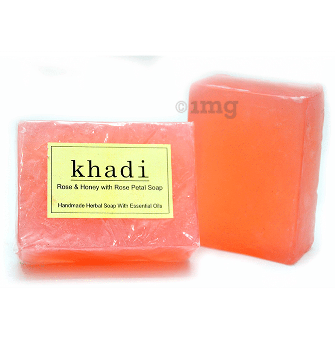 Vagad's Khadi Rose and Honey with Rose Petal Soap