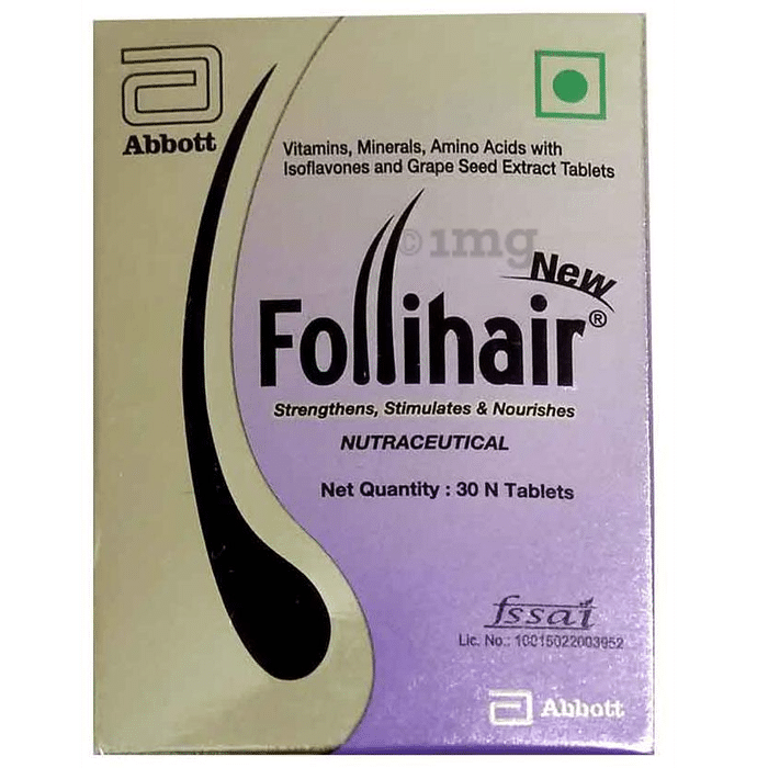 New Follihair Tablet 30'S: Uses, Side Effects, Price & Dosage | PharmEasy