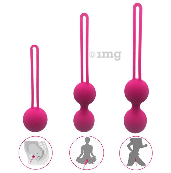 Isha Surgical Kegel Ball Set of 3 (39gm, 56gm and 64gm) Pink