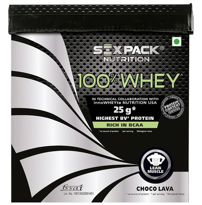 Sixpack Nutrition 100% Whey Protein Powder Choco Lava