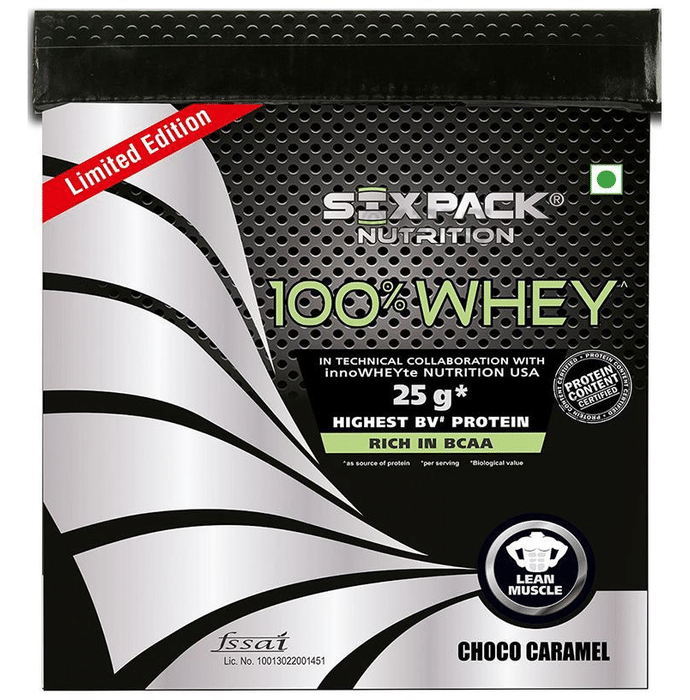 Sixpack Nutrition 100% Whey Protein Powder Choco Caramel