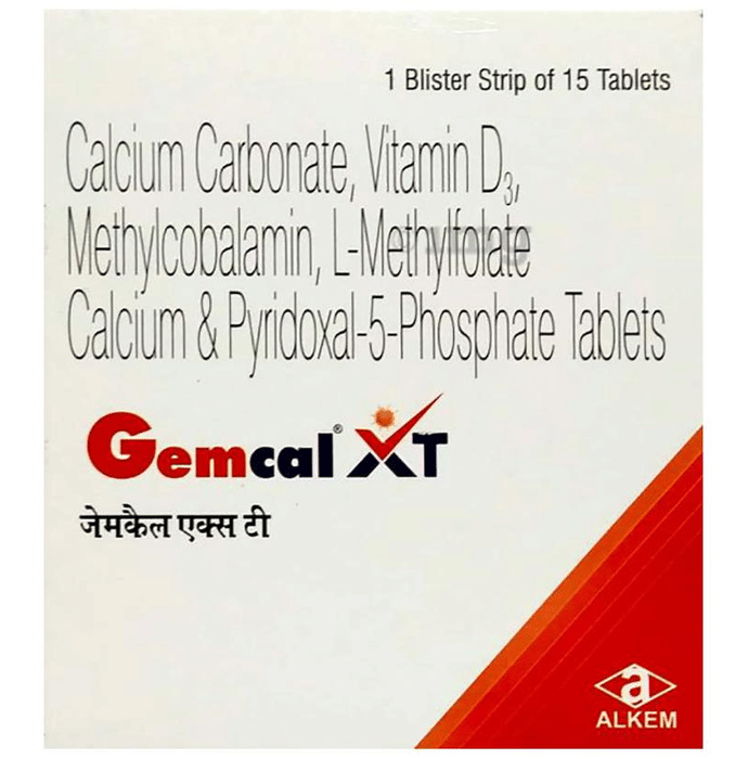 Gemcal XT Tablet Buy strip of 15 tablets at best price in India 1mg