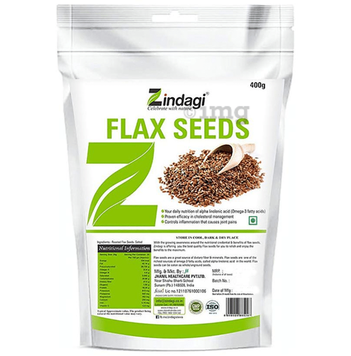 Zindagi Flax Seeds (400gm Each Buy 4 Get 1 Free)