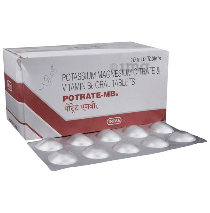 Potrate-MB6 Tablet with Potassium Magnesium Citrate & Vitamin B6