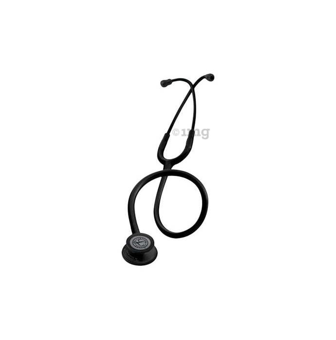 3M Littmann Classic III Stethoscope, Black Edition Chestpiece, Black Tube, 27 inch, 5803