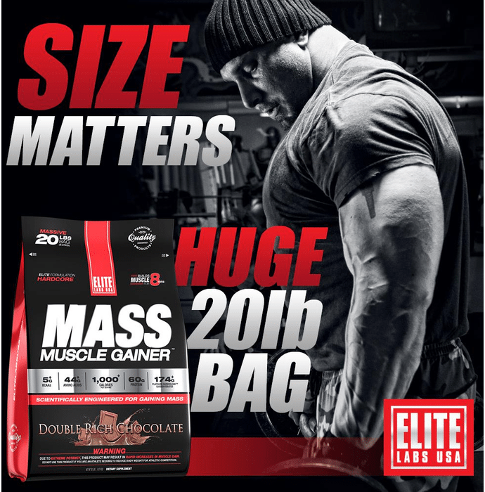 Elite Labs USA Mass Muscle Gainer Double Rich Chocolate