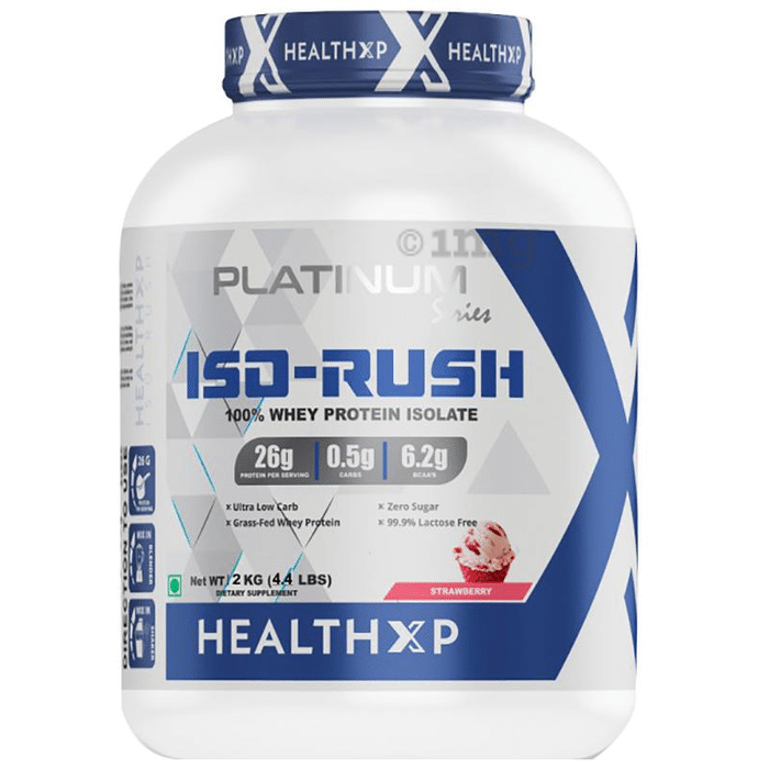 HealthXP Iso-Rush 100% Whey Protein Isolate Strawberry