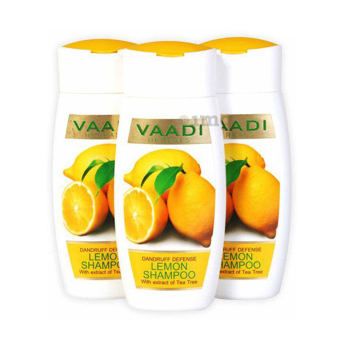 Vaadi Herbals Value Pack of Dandruff Defense Lemon Shampoo with Extracts of Tea Tree