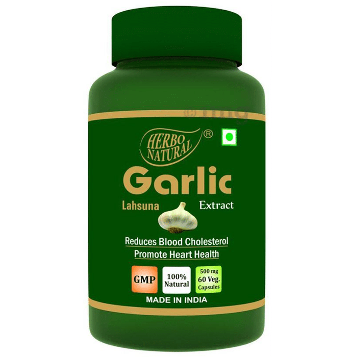 Herbo Natural Garlic (Lahsuna) Extract 500mg Veg Capsule