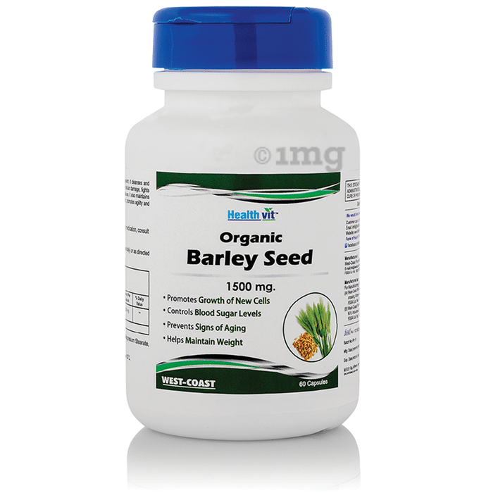 HealthVit Organic Barley Seed 1500 mg Capsule