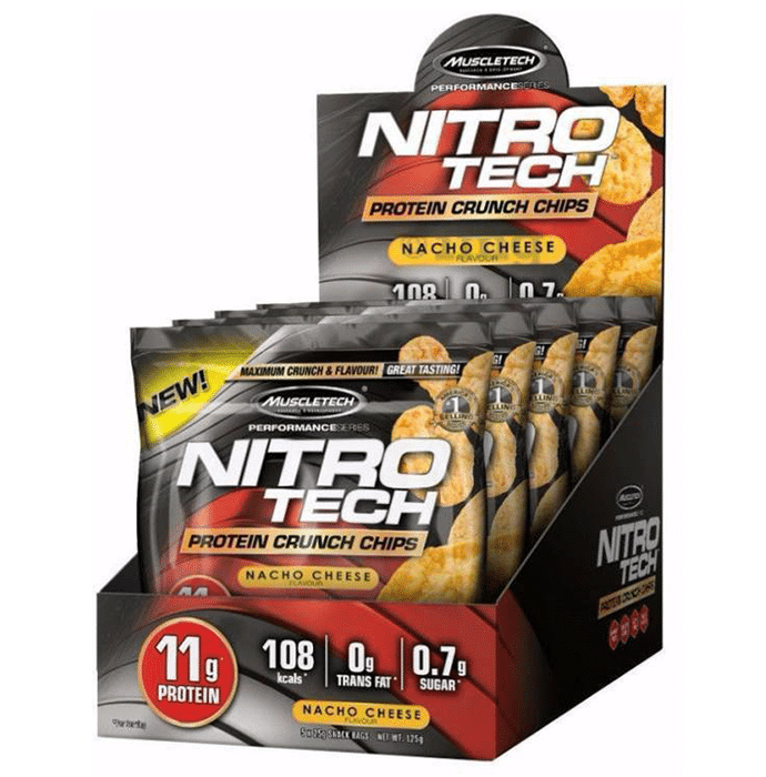Muscletech Nitro Tech Protein Crunch Chips (25gm) Nacho Cheese