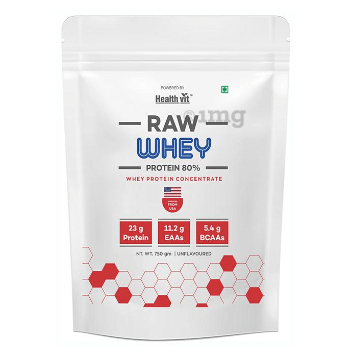 HealthVit Raw Whey Protein Concentrate 80% Unflavoured