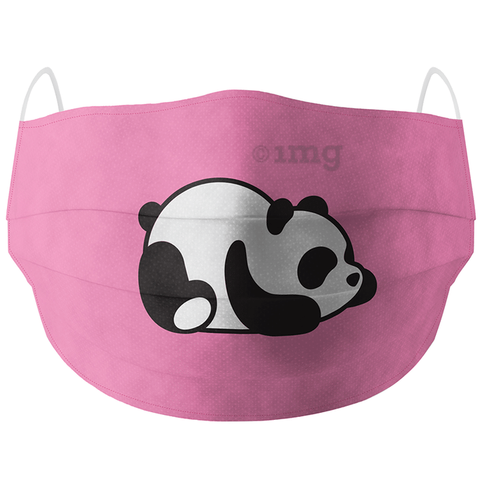 Soxytoes Cotton Face Mask Free Size Pink Lazy Panda