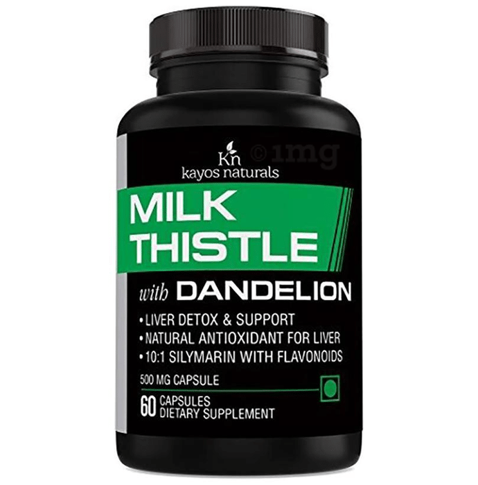 Kayos Naturals Milk Thistle with Dandelion 500mg Capsule