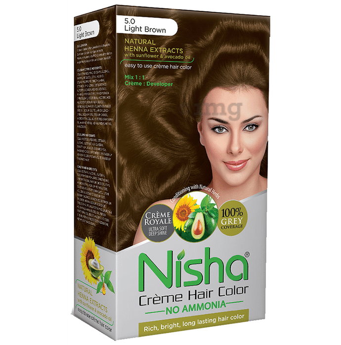 Nisha Creme Hair Color Light Brown