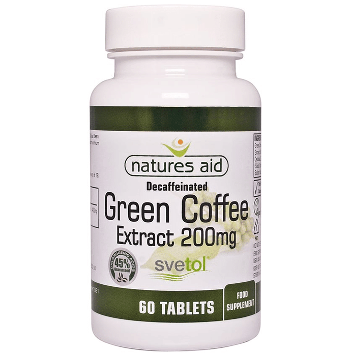 Natures Aid Decaffeinated Green Coffee Extract Svetol 200mg Tablet