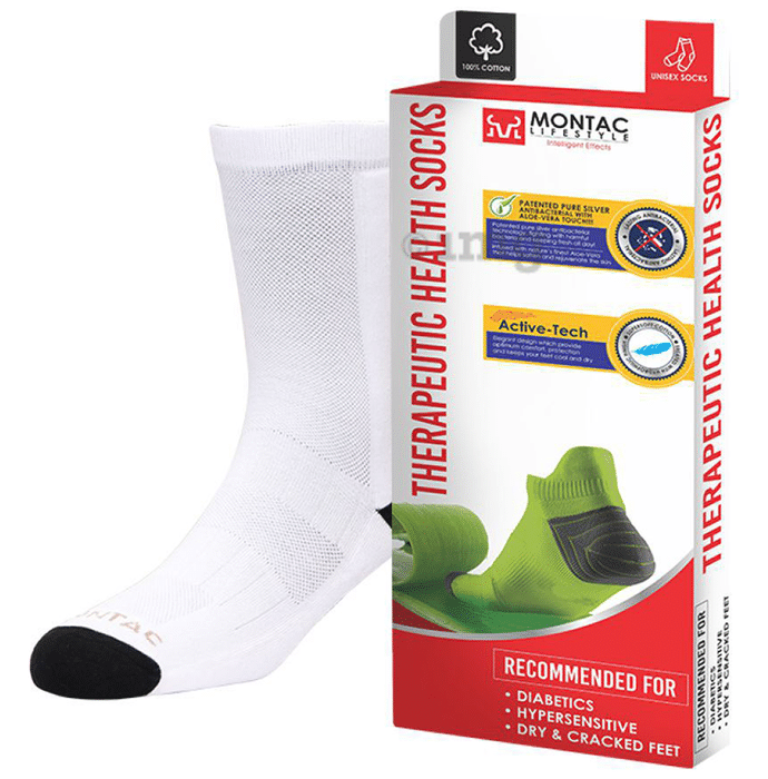 Montac Lifestyle Therapeutic Health Socks White