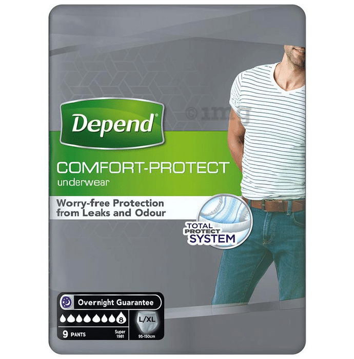 Depend Comfort-Protect Underwear for Men L-XL