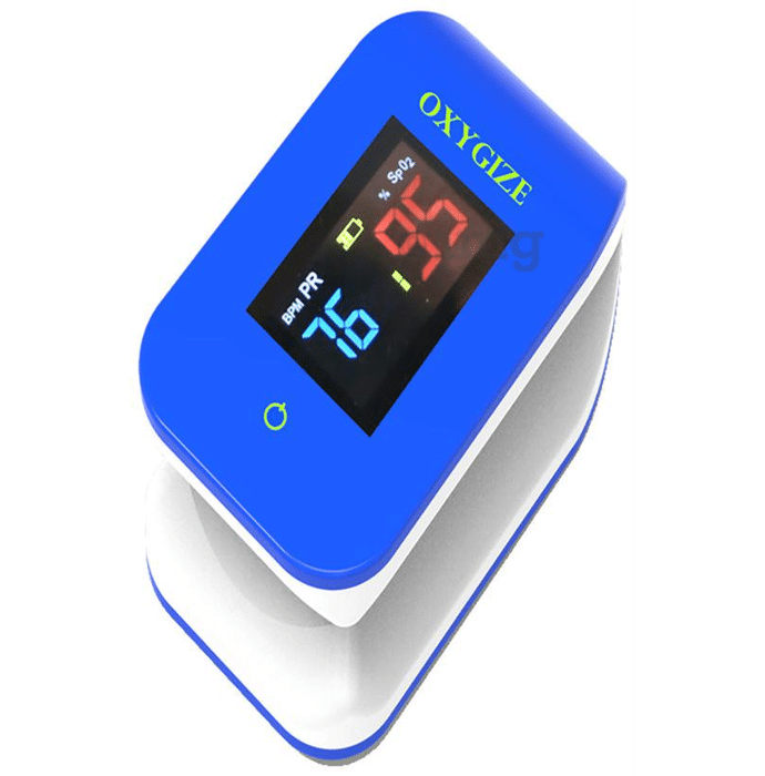 Oxygize Blue Pulse Oximeter with Bluetooth