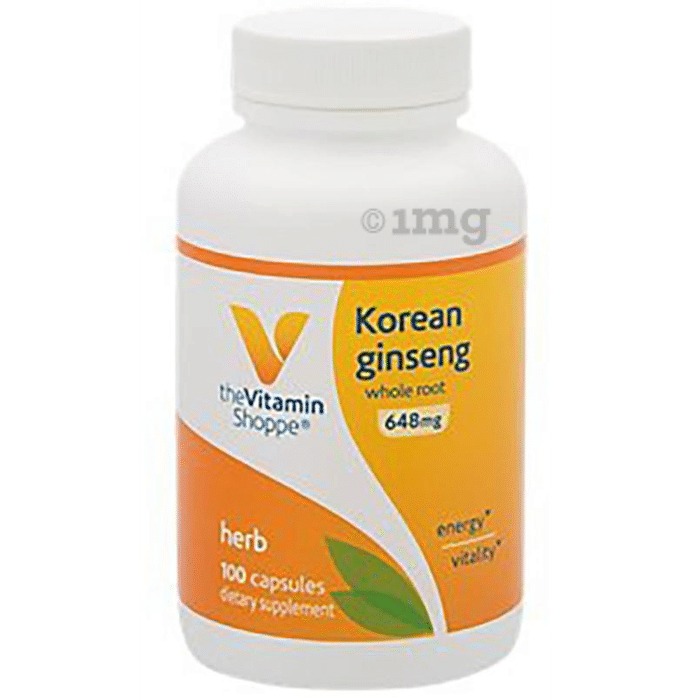 The Vitamin Shoppe Korean Ginseng 648mg Capsule